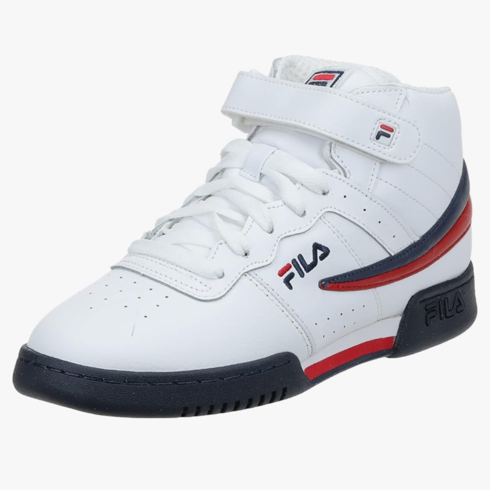Fila F-13 White and Blue Sneakers Retro Mid-Top Design